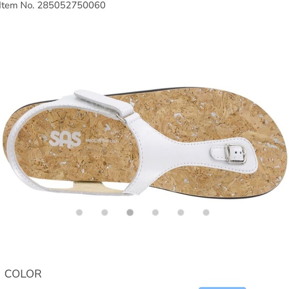 NEW SAS Marina T-Strap Sandals Shoes Womens 10.5 M Pearl White - Picture 3 of 11